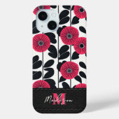 Bold Boho Floral Pattern Monogram Case-Mate iPhone Hülle (Rückseite)