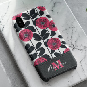 Bold Boho Floral Pattern Monogram Case-Mate iPhone Hülle