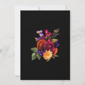 Bold Boho Trendy Autumn Floral Save The Date (Rückseite)