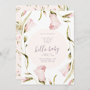 Bold Boho Wildblume Garden Hello Baby Dusche Einladung