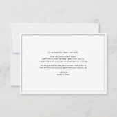 Bold Boho Wildblume Watercolor Danke Karte (Rückseite)