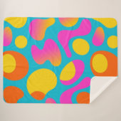 Bold Boogie – Abstract Retro Pop Blanket   Sherpadecke (Vorderseite (Horizontal))