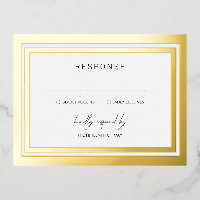 Bold Border Modern Wedding RSVP