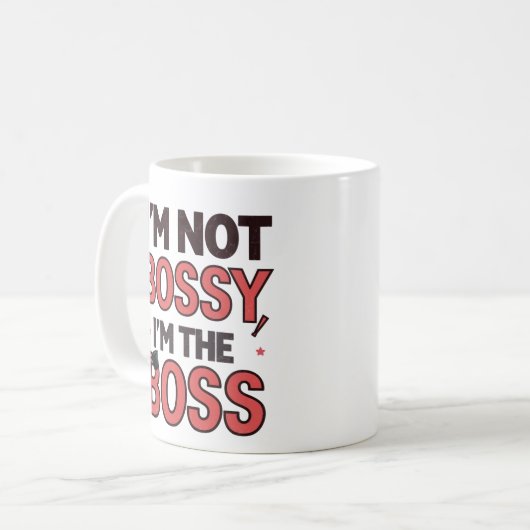 Bold Boss Lady Sprichwort - Funny Work Geschenktes Kaffeetasse (Vorderseite Links)