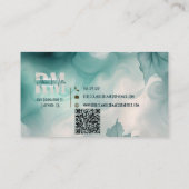 Bold Botanical Modern Watercolor Business Card Visitenkarte (Rückseite)