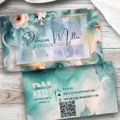 Bold Botanical Modern Watercolor Business Card Visitenkarte