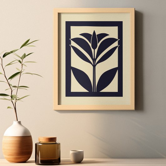 Bold Botanical Shadow Poster