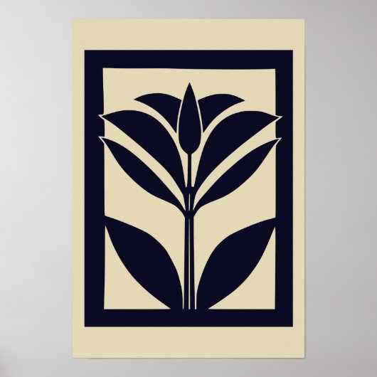 Bold Botanical Shadow Poster (Vorne)