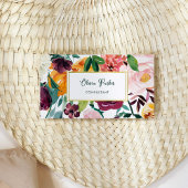 Bold Bouquet | Farbige Blume und Gold Visitenkarte