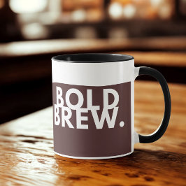 BOLD BREW. Tasse des Kaffees - Minimalistischer Sp