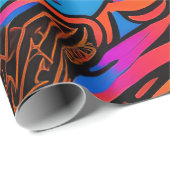 Bold Bright Colors Graffiti Street Art Pattern Geschenkpapier (Rolleneckpunkt)