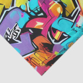 Bold Bright Colors Graffiti Street Art Pattern Seidenpapier (Detail)