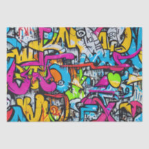 Bold Bright Colors Graffiti Street Art Pattern