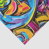 Bold Bright Colors Graffiti Street Art Pattern Seidenpapier (Detail)