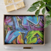 Bold Bright Colors Graffiti Street Art Pattern Seidenpapier (Geschenk)