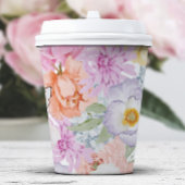 Bold Bright Floral Pappbecher