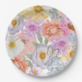 Bold Bright Floral Pappteller (Vorderseite)