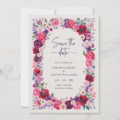 Bold Bright Floral Save The Date (Vorderseite)