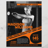 Bold Bright Orange Personal Trainer Foto Flyer (Vorne)