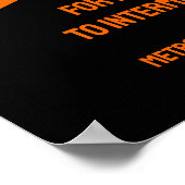 Bold Bright Orange Personal Trainer Foto Poster (Ecke)