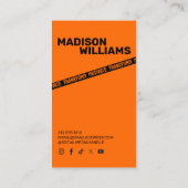 Bold Bright Orange Personal Trainer Foto Visitenkarte (Rückseite)