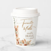 Bold Bright Terracotta and Tequila Brautparty Pappbecher (Vorderseite)