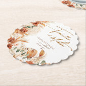 Bold Bright Terracotta and Tequila Brautparty Untersetzer (angewinkelt)