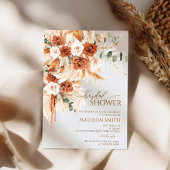 Bold Bright Terracotta Boho Bohemisches Brautparty Einladung