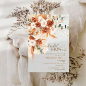 Bold Bright Terracotta Boho Bohemisches Brautparty Einladung