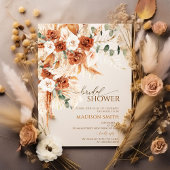 Bold Bright Terracotta Boho Bohemisches Brautparty Einladung