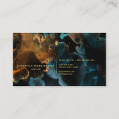Bold Bronze Aqua Liquid Agate Visitenkarte (Rückseite)