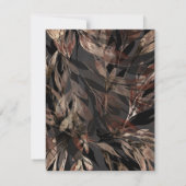 Bold Bronzy Floral Botanical Chic Wedding RSVP Einladung (Rückseite)