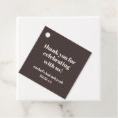Bold Brown Cream Custom Cute Bat Mitzvah Thank You Geschenkanhänger (Beispiel)
