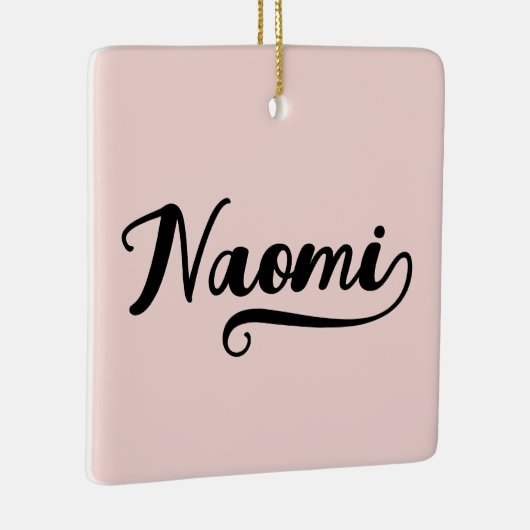 Bold Brush Script Herzblush-Foto Keramikornament (Rechts)