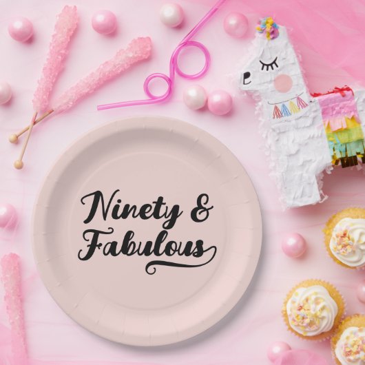 Bold Brush Script neunety & Fabulous Blush Pappteller (Party)