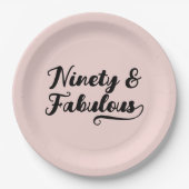 Bold Brush Script neunety & Fabulous Blush Pappteller (Vorderseite)