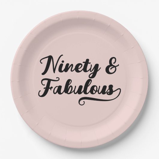 Bold Brush Script neunety & Fabulous Blush Pappteller (Vorderseite)