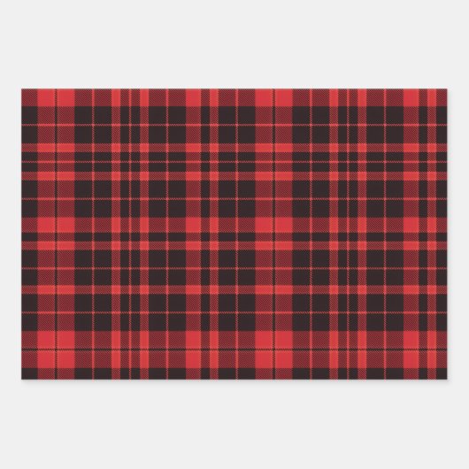 Bold Buffalo Plaid Gift Geschenkpapier Set (Vorderseite 3)
