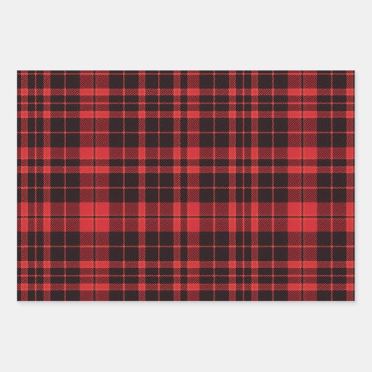 Bold Buffalo Plaid Gift Geschenkpapier Set (Vorderseite)