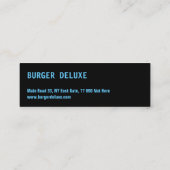 BOLD Burger Blau Mini Visitenkarte (Rückseite)