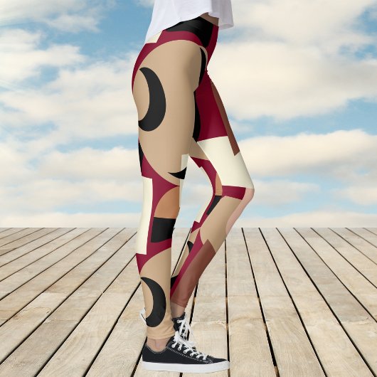 Bold Burnt Orange Abstraktes Muster Leggings