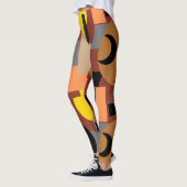 Bold Burnt Umber Abstraktes Muster Leggings (Links)