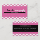 BOLD BUSINESS CARD :: einfach, modern Zickzack 10 Visitenkarte (Vorne/Hinten)