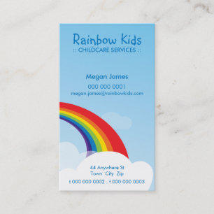BOLD BUSINESS CARD :: Spaß beim Regenbogen 1P Visitenkarte