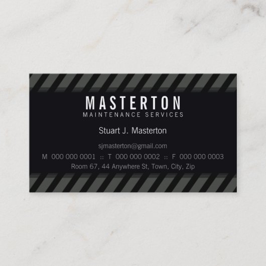BOLD BUSINESS CARD :: Warnstreifen 5 Visitenkarte (Vorderseite)