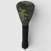 Bold Camo Earthy Greens Browns Customizable Name Golf Headcover (Vorderseite)