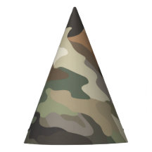 Bold Camouflage Design Festive Party Hat