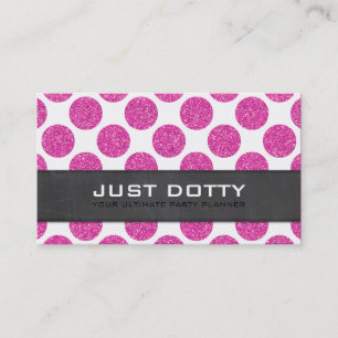 BOLD CARD Polka dots Kalkboard Hot-Rosa Glitzer Visitenkarte