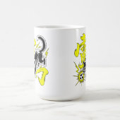 Bold Cartoon Design for Sports Fans & Cat Lovers Kaffeetasse (Mittel)
