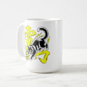 Bold Cartoon Design for Sports Fans & Cat Lovers Kaffeetasse (Vorderseite Links)